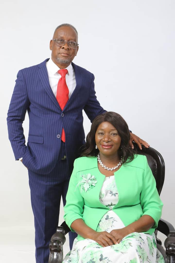 Apostle Wellington and Prophetess Irene Mudavanhu with Archbishop Guti