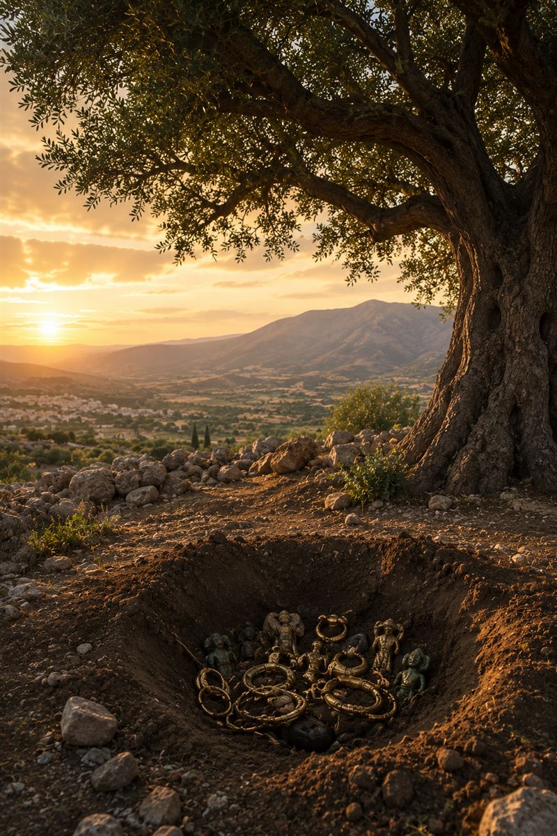 Jacob buries the foreign gods at Shechem